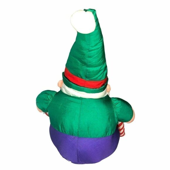 Vintage Santa Claus Nylon Plush Stuffed Toy Doll 20" Puffalump Candy Cane - Picture 3 of 4